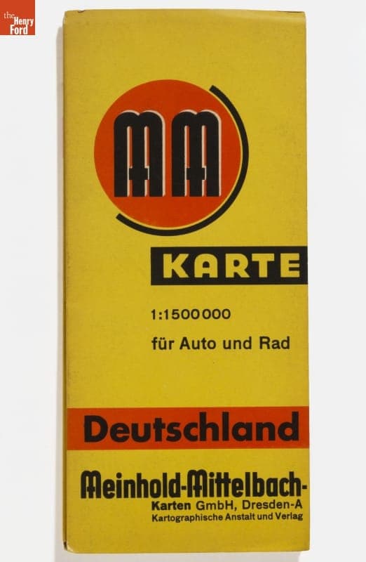 1938 Road Map of Germany