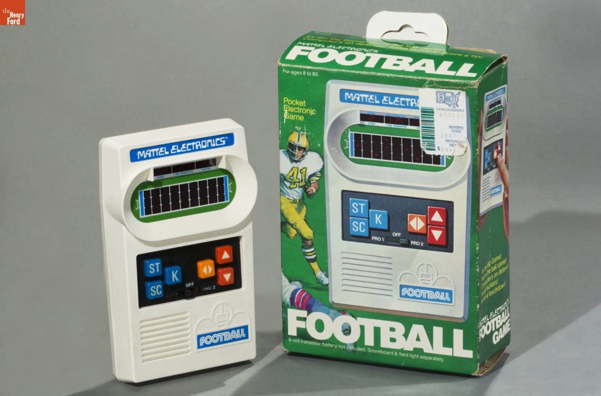 Mattel "Football" Pocket Electronic Game Packaging, 1978