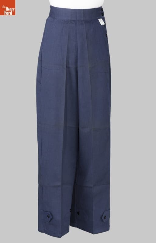 Trousers, Made for Farm or Factory Workers during WWII, circa 1943