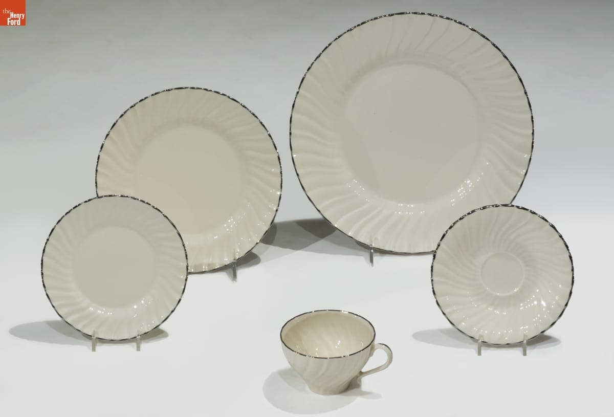 Franciscan China Place Setting, "Platina" Pattern, 1959-1981