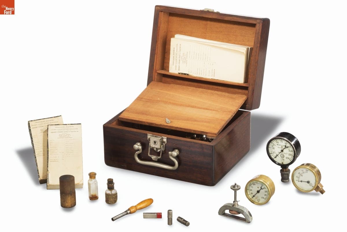 Case of Steam Gauges and Parts