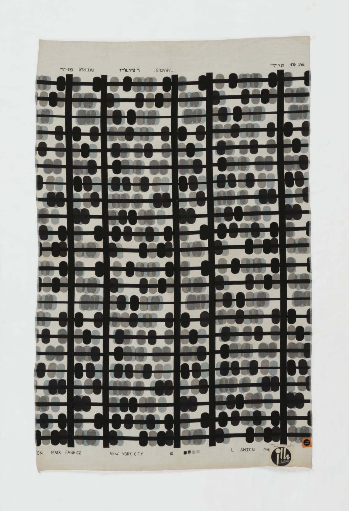 "Abacus" Textile, Designed by Paul Rand for Maix Fabrics, 1949