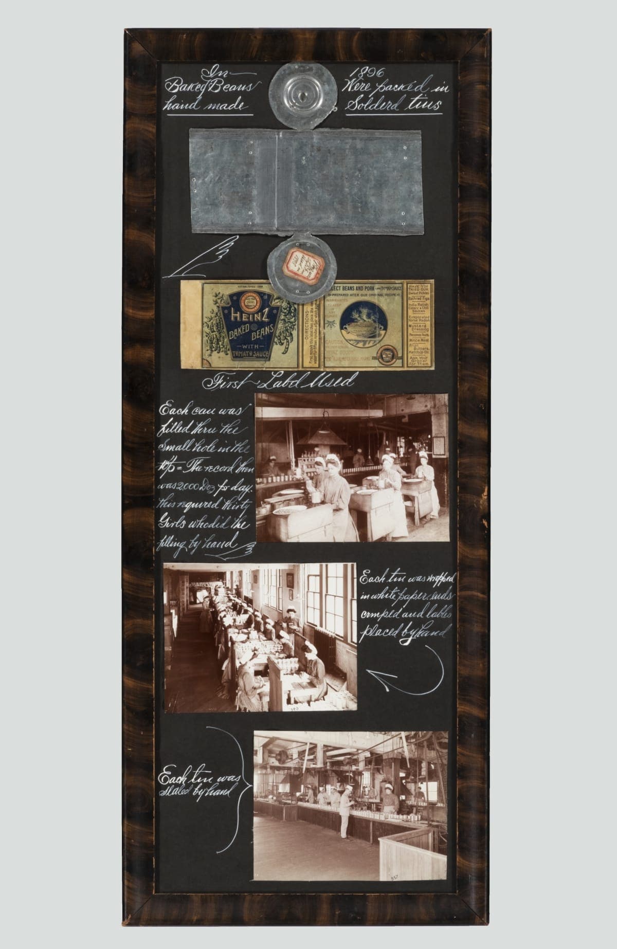 Display Used by the H. J. Heinz Company, Production of a Can of Heinz Baked Beans, circa 1920