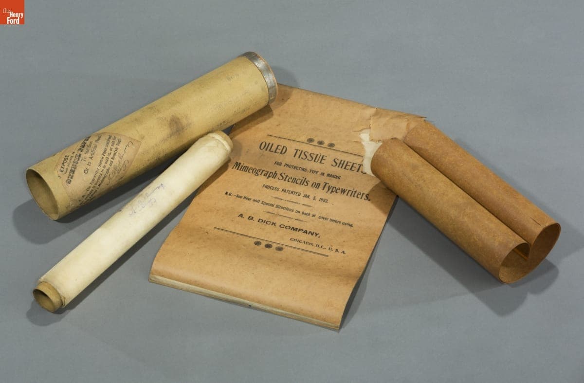 A.B. Dick Company Mimeograph Stencil Paper, 1892-1912