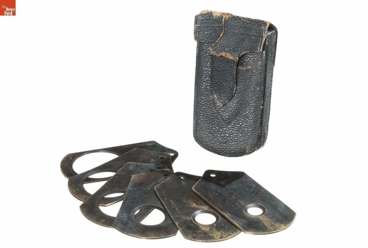 Waterhouse Lens Stops in Case, 1858-1870