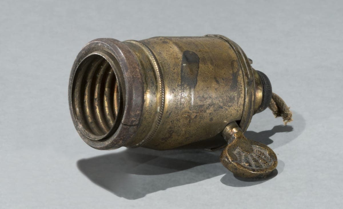 Bergmann & Company Light Socket Used at Boone Electric Light Company, 1885