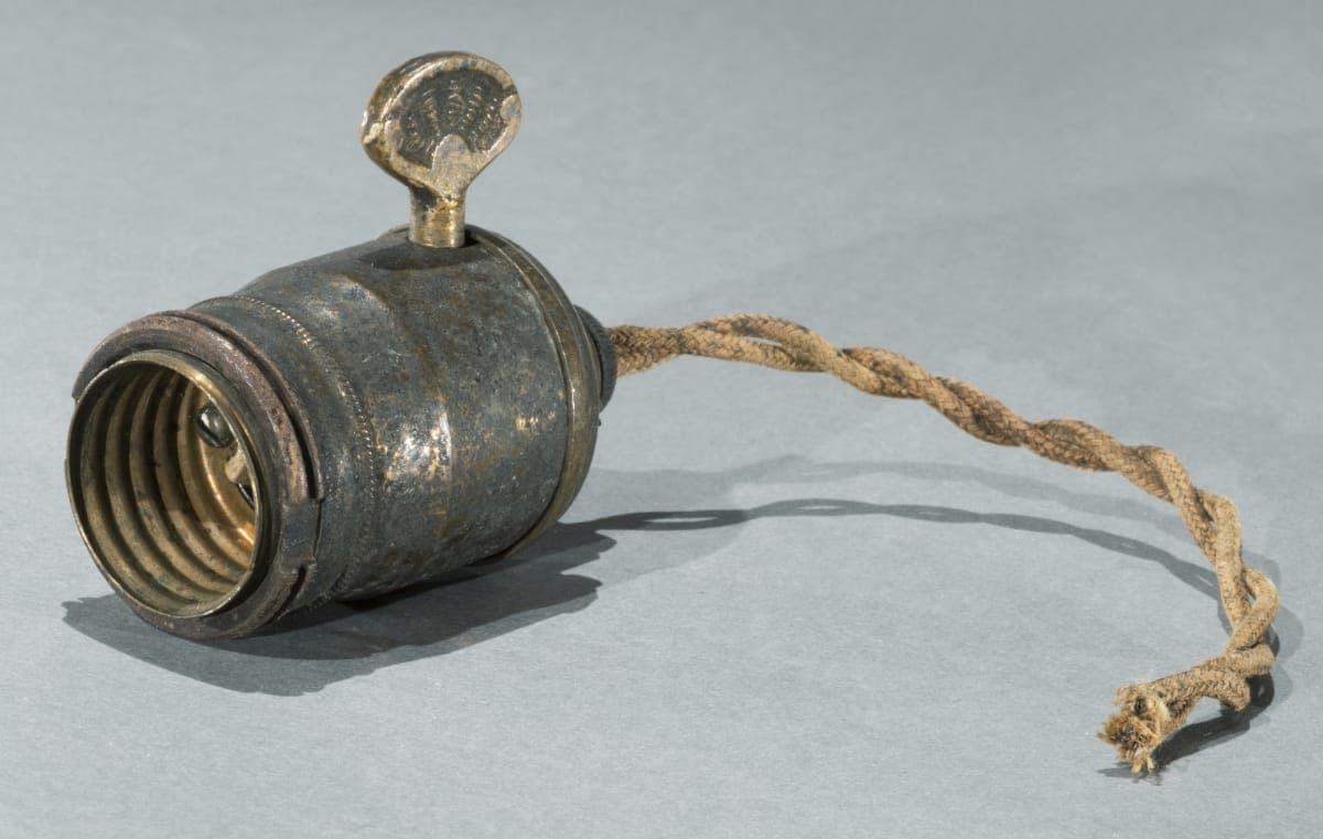 Bergmann & Company Light Socket Used at Boone Electric Light Company, 1885