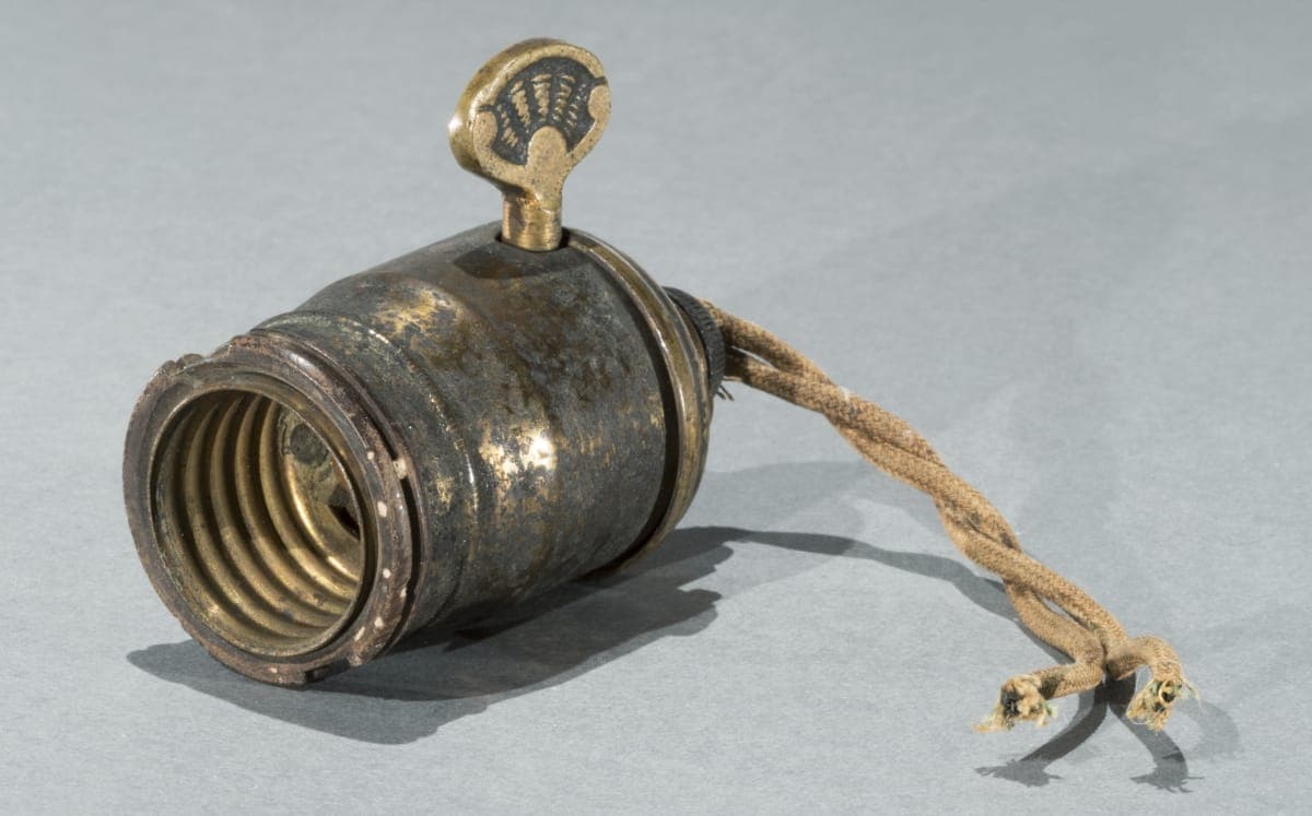 Bergmann & Company Light Socket Used at Boone Electric Light Company, 1885