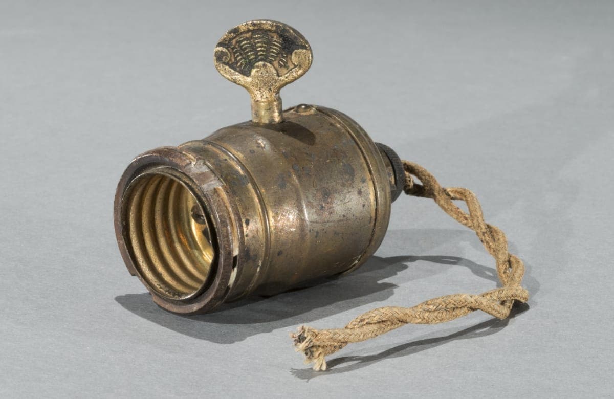 Bergmann & Company Light Socket Used at Boone Electric Light Company, 1885