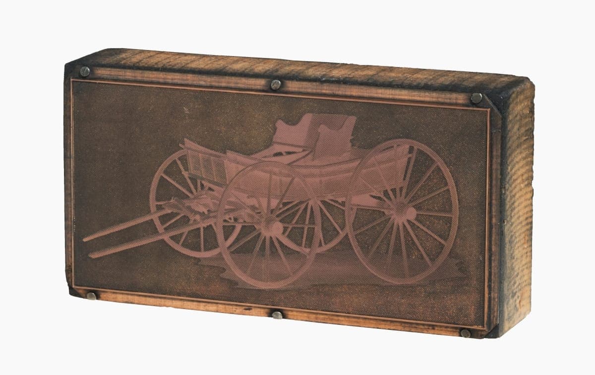 Printing Plate with Image of Buckboard