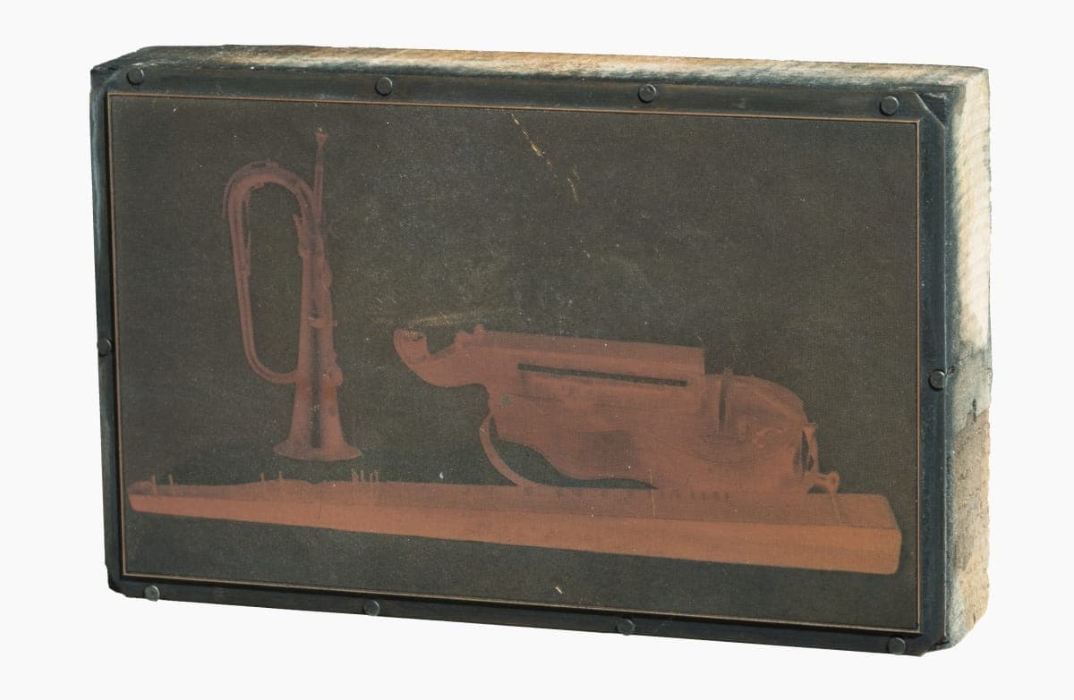 Printing Plate with Image of Musical Instruments