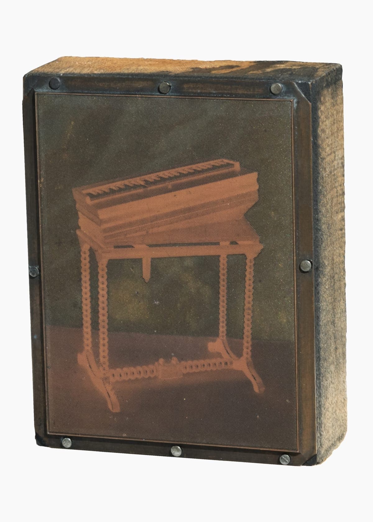 Printing Plate with Image of a Melodeon