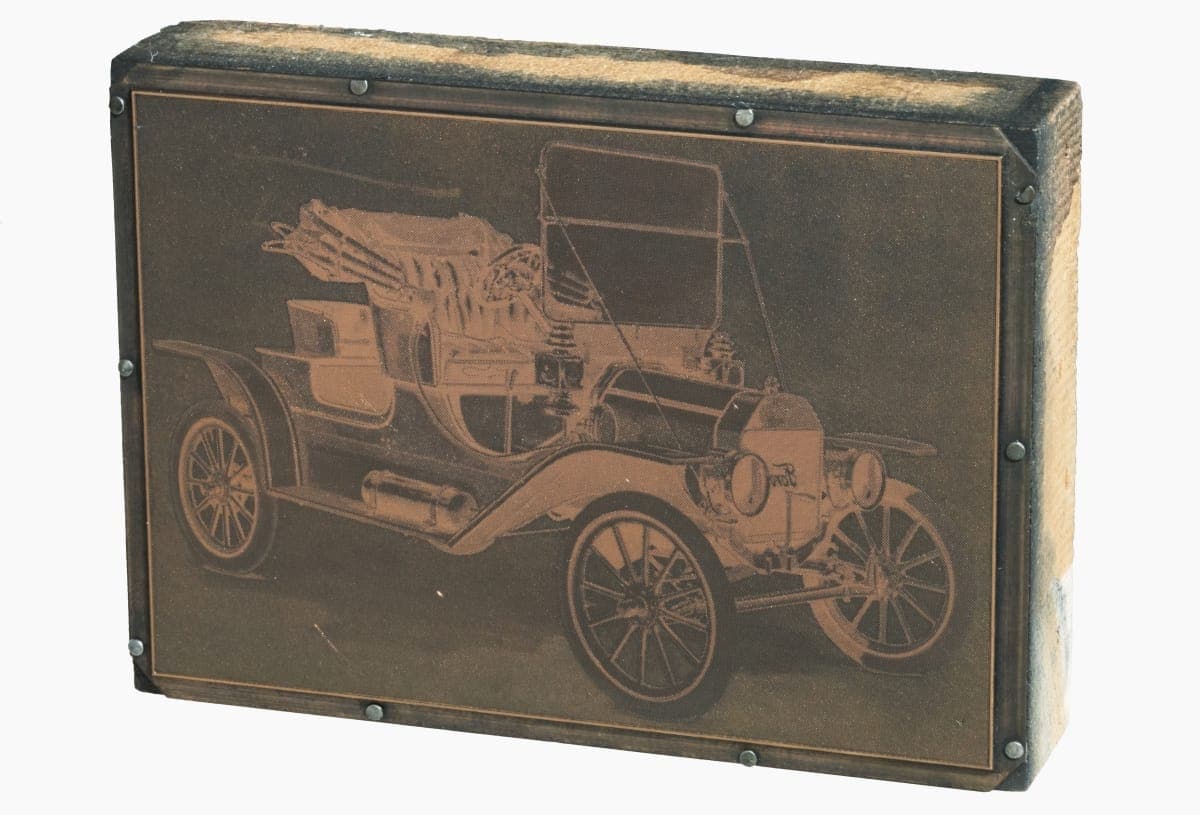 Printing Plate with Image of a Ford Automobile
