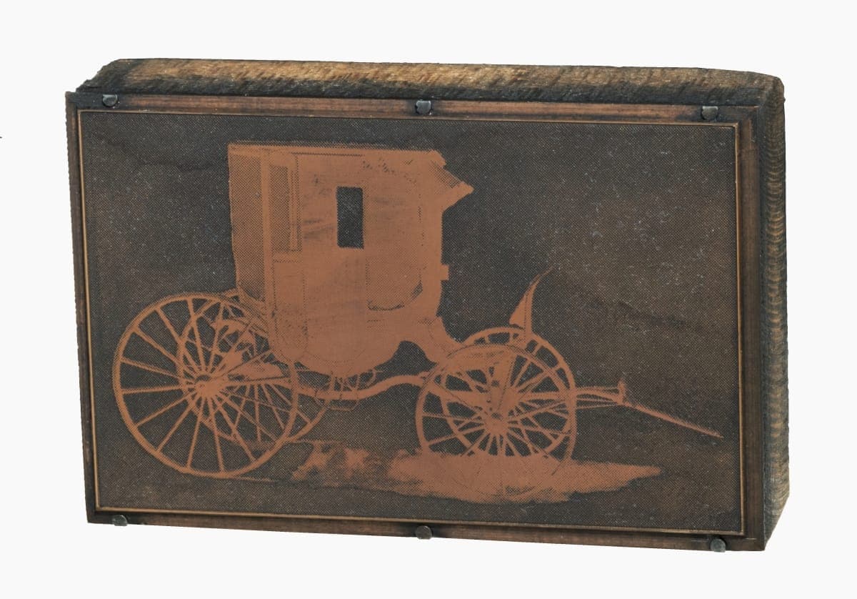 Printing Plate with Image of a Rockaway