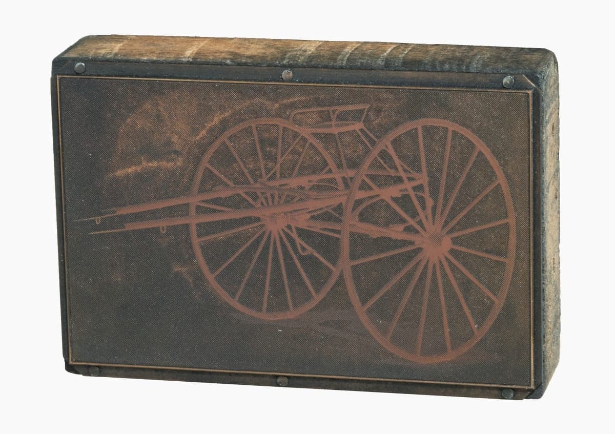 Printing Plate with Image of an American Racing Sulky