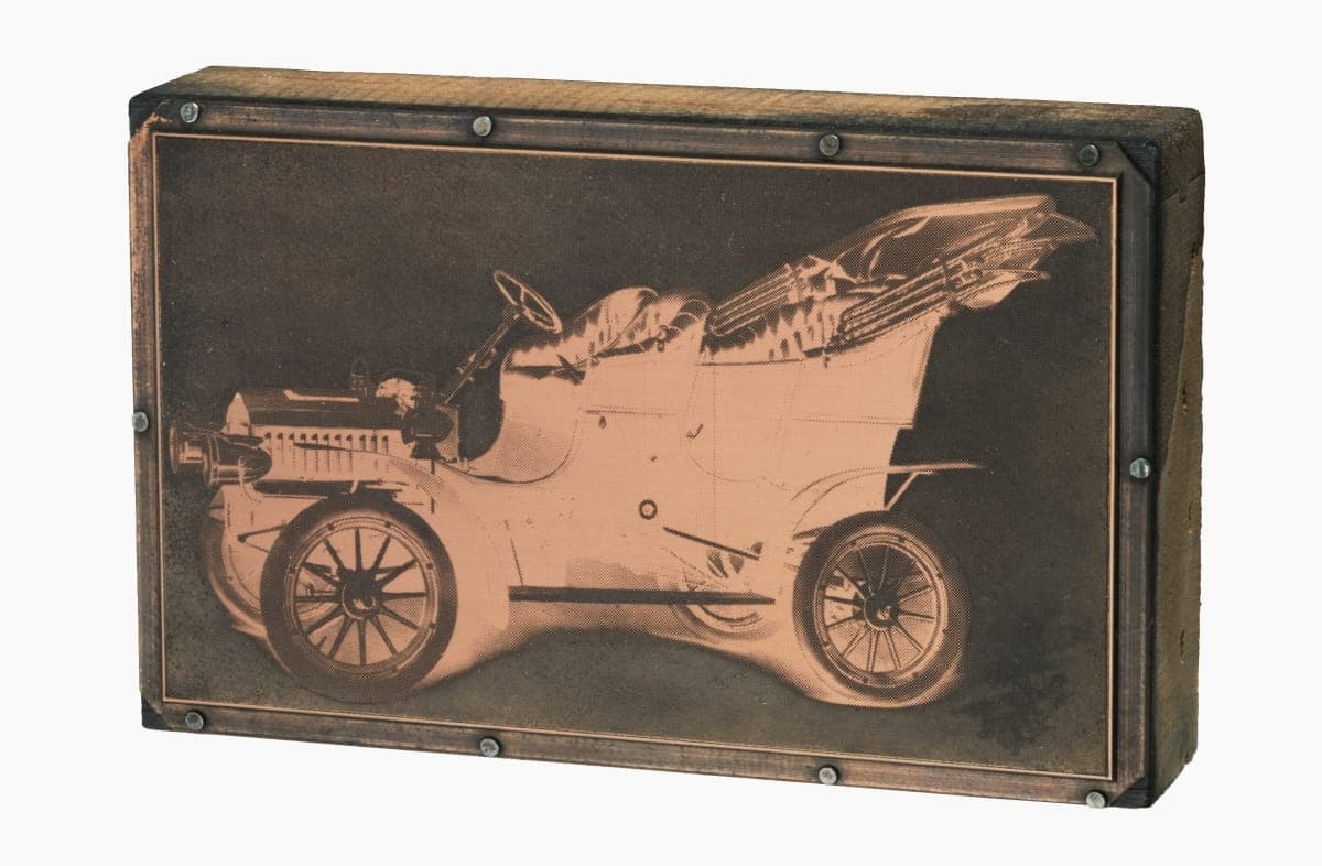 Printing Plate with Image of an Automobile