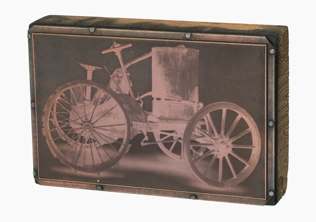 Printing Plate with Image of a Steam Powered Vehicle