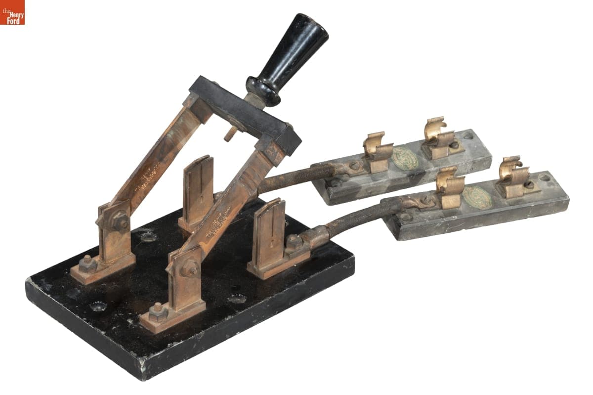 Trumbull Electric Manufacturing Company Electric Switch with Fuse Blocks, 1900-1920