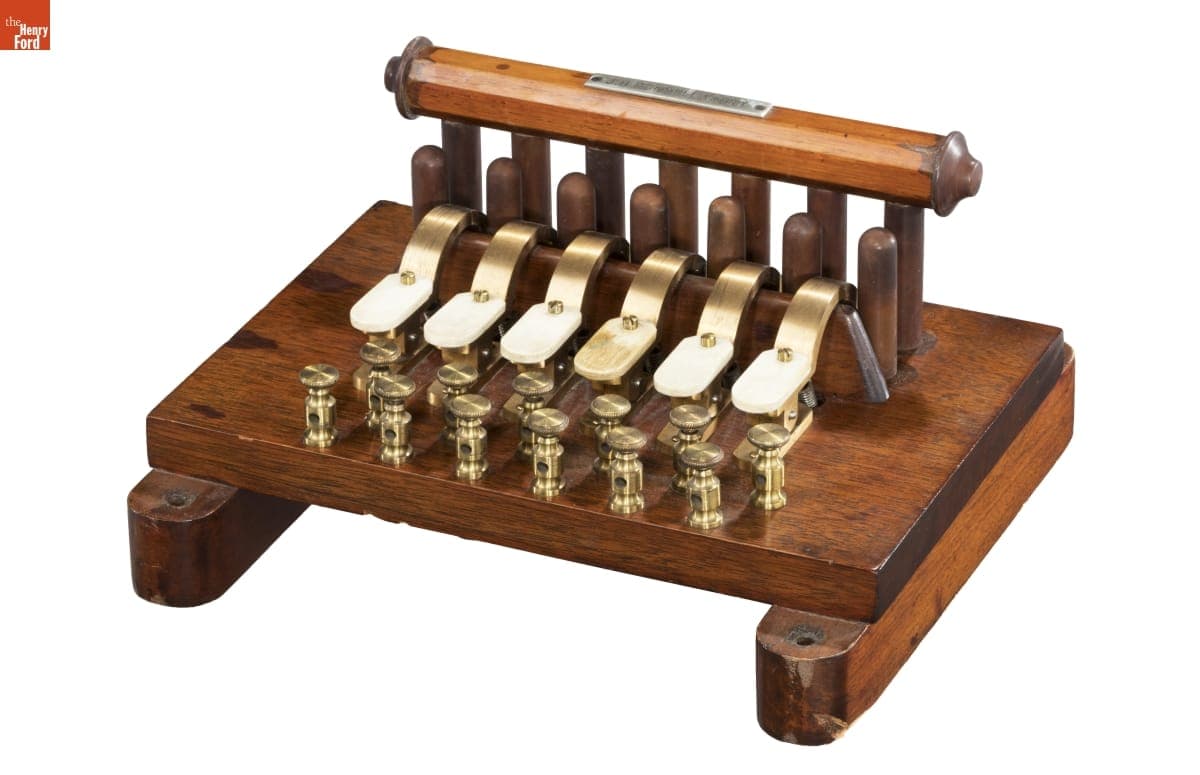 J. H. Bunnell & Company Telegraph Switchboard, Used with the Edison & Kenny Facsimile Telegraph, 1878-1884
