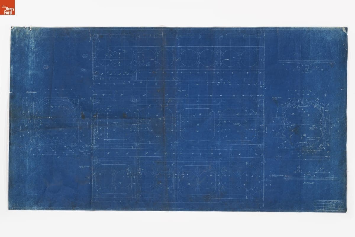 Drawing. "Crankcase." Rellimah, Los Angeles, California, February 7, 1931