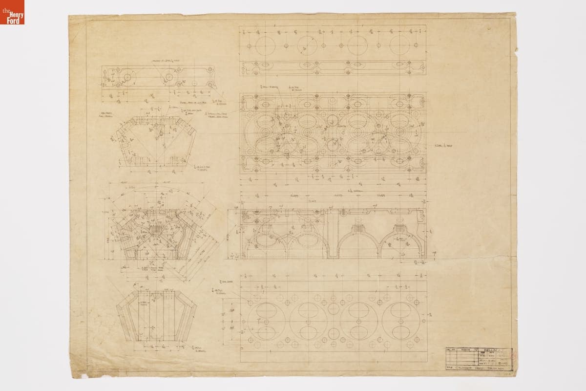 Drawing. "Cylinder Head-230 cu. inch." Rellimah, Los Angeles, California, October 25, 1930