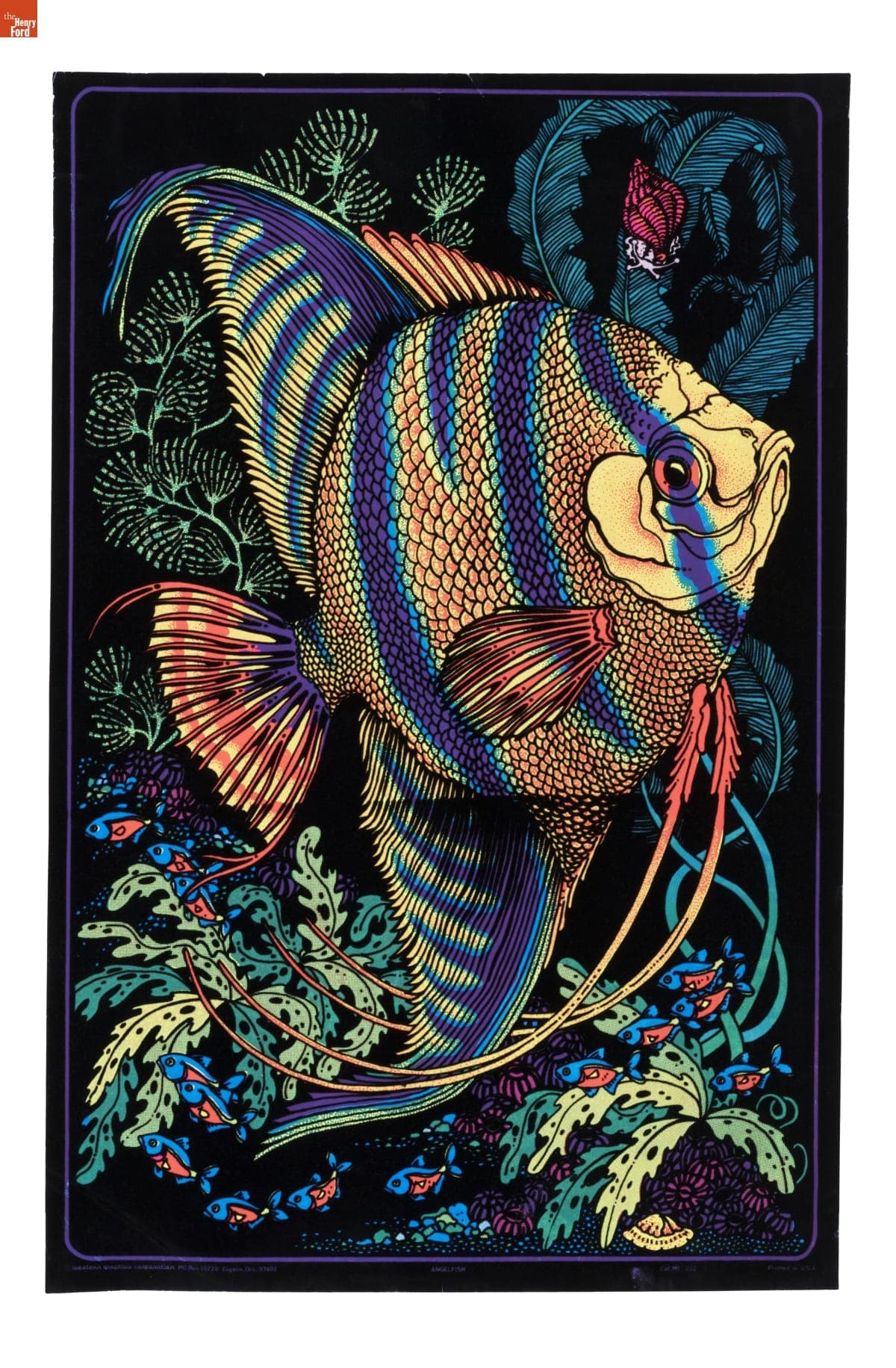 Black Light Poster Featuring a Fish, 1971-1974