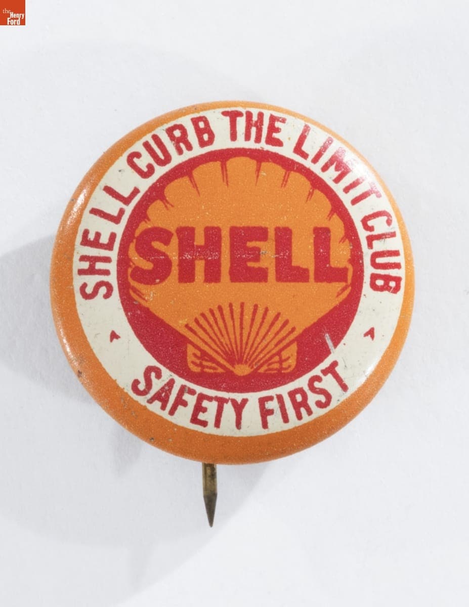 "Shell Curb the Limit Club" Button, 1934-1939