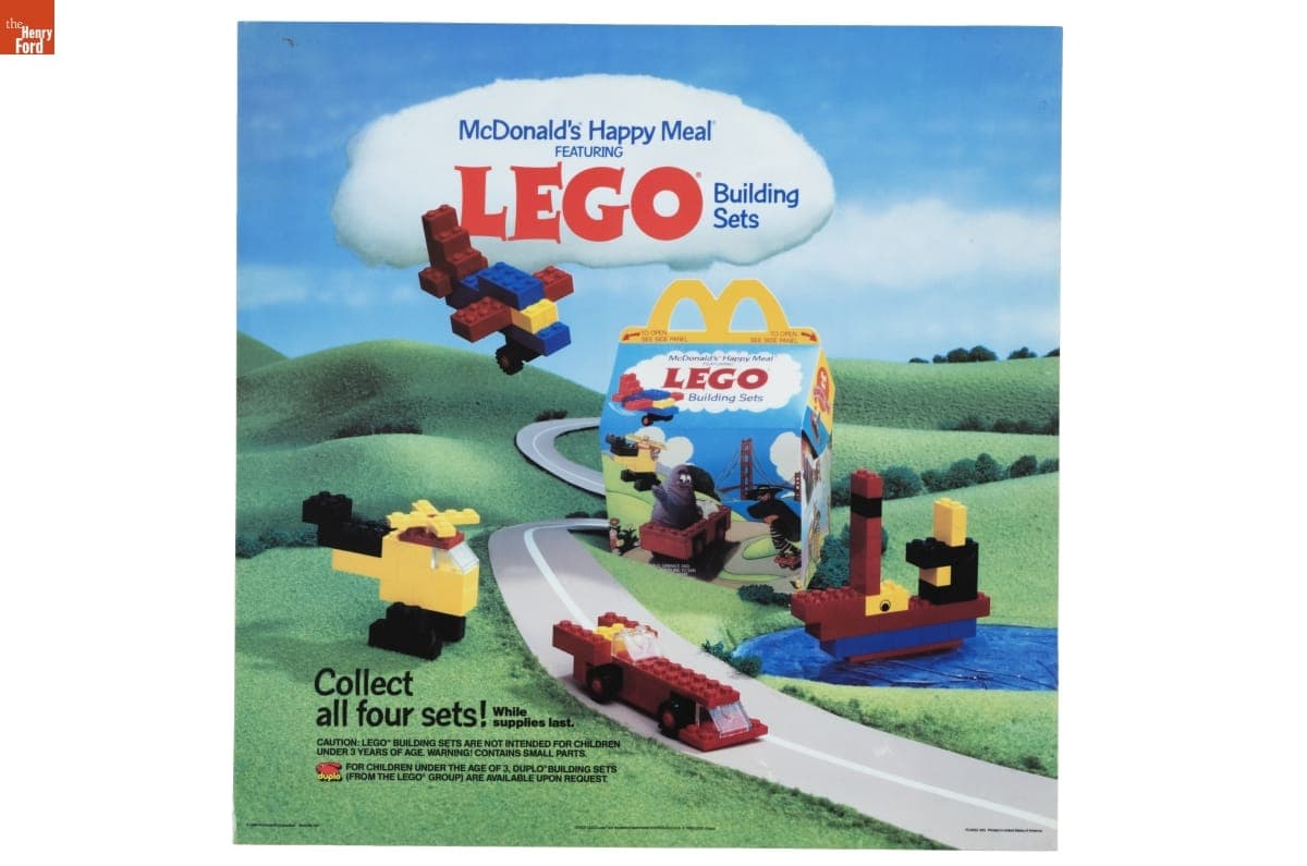 McDonald's "Lego Happy Meal Toys" Sign, 1986