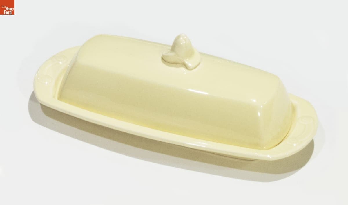 Taylor, Smith & Taylor Company "Lu-Ray Pastels" Butter Dish, 1938-1961
