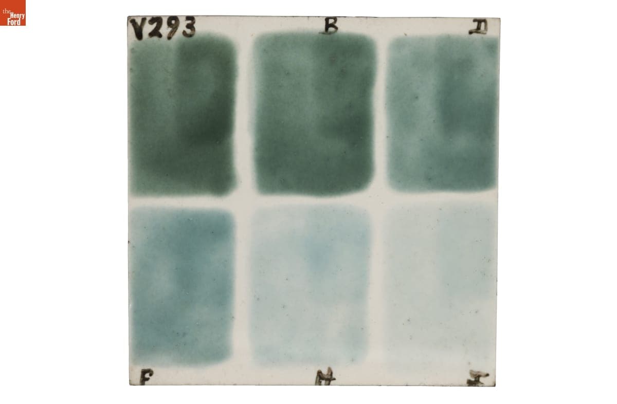 Tile with Glaze Samples, 1930-1940
