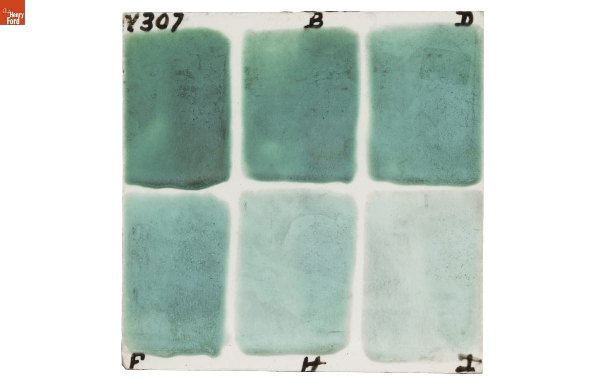 Tile with Glaze Samples, 1930-1940
