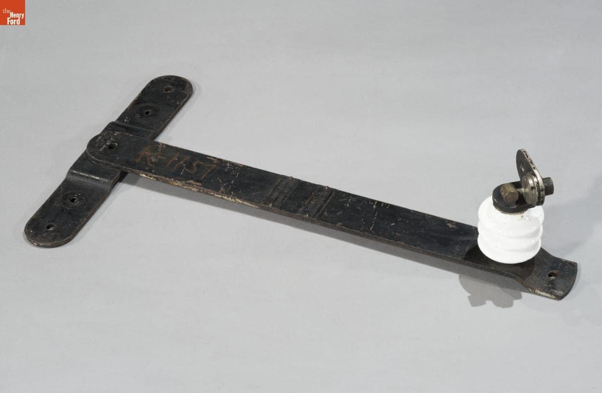 Insulator and Bracket from Telefunken Antenna Variometer, 1915-1925