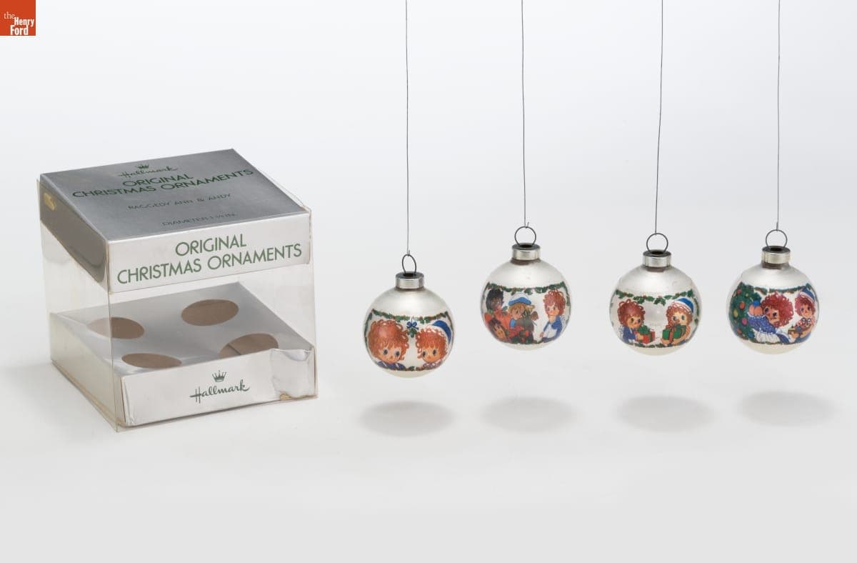 Hallmark "Raggedy Ann and Andy" Christmas Ornaments, 1974