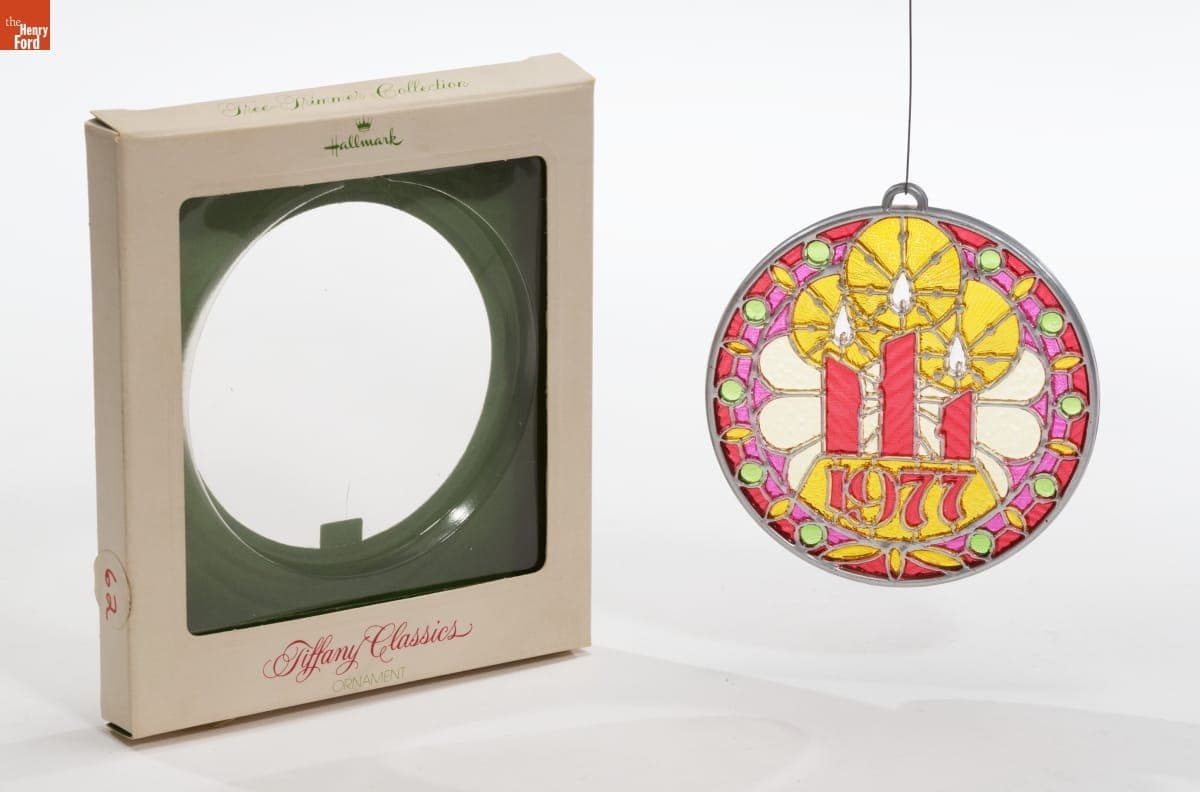 Hallmark "Tiffany Classics: Candle" Christmas Ornament, 1977