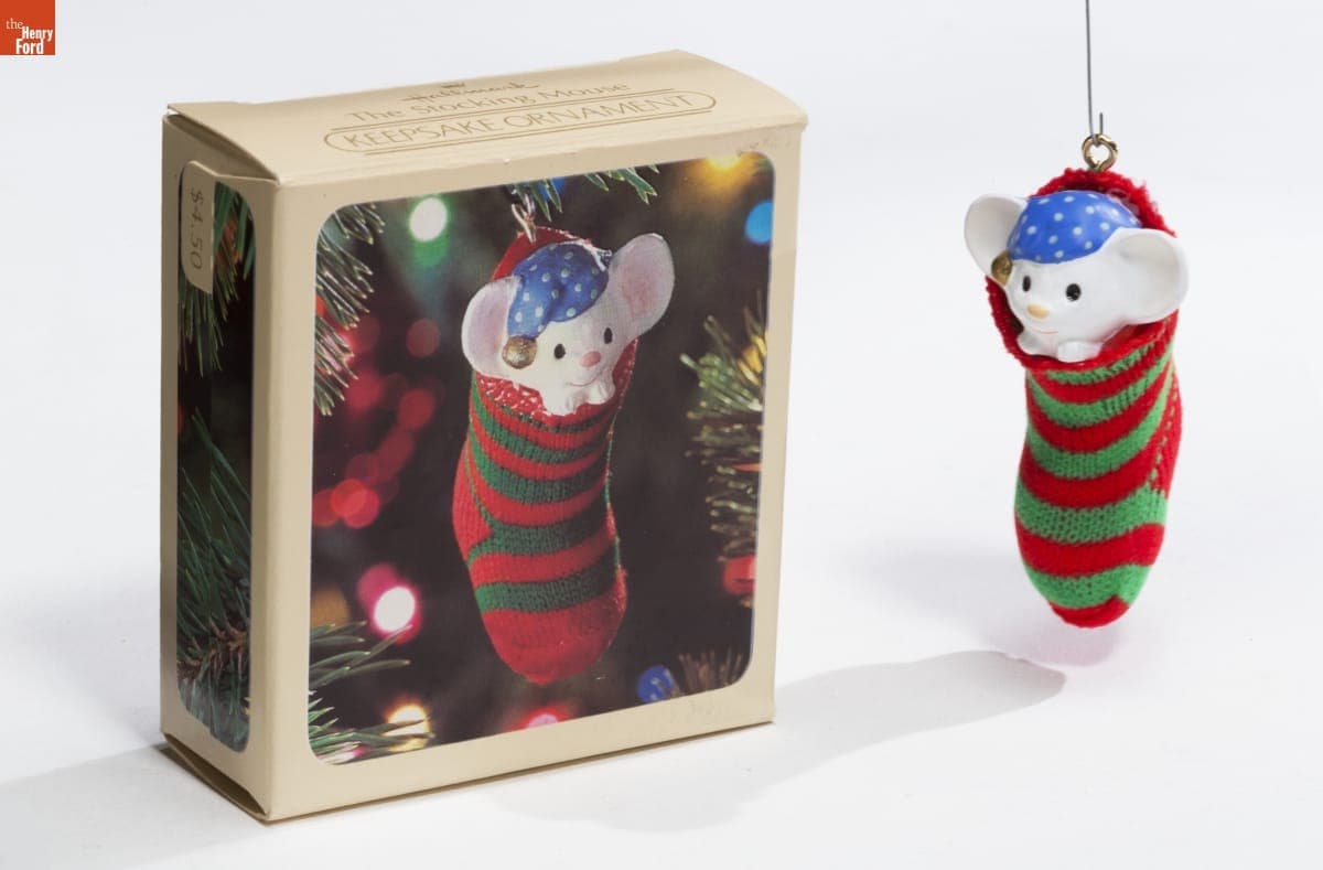 Hallmark "The Stocking Mouse" Christmas Ornament, 1981