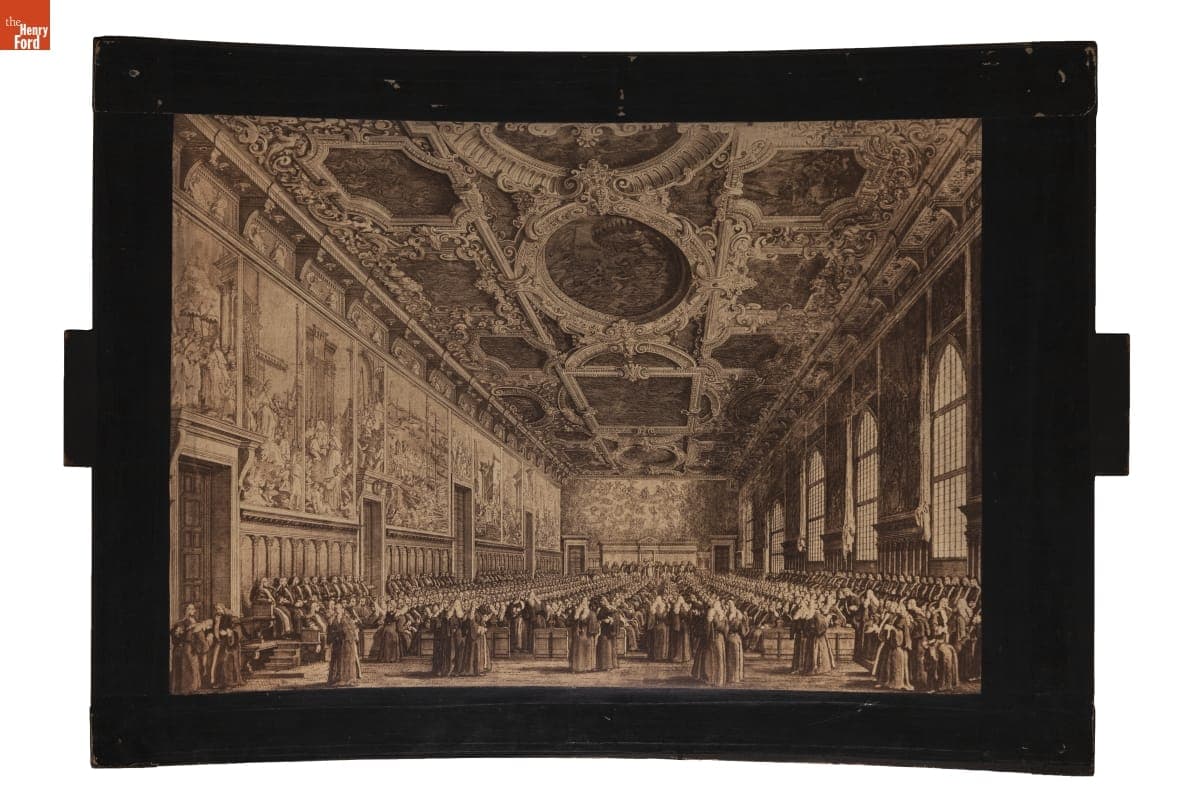 Megalethoscope Slide, "Grand Council of the Republic of Venice in the Doge's Palace"