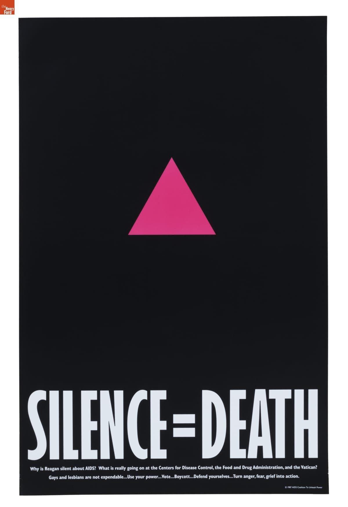 SILENCE = DEATH Collective Poster, 1987