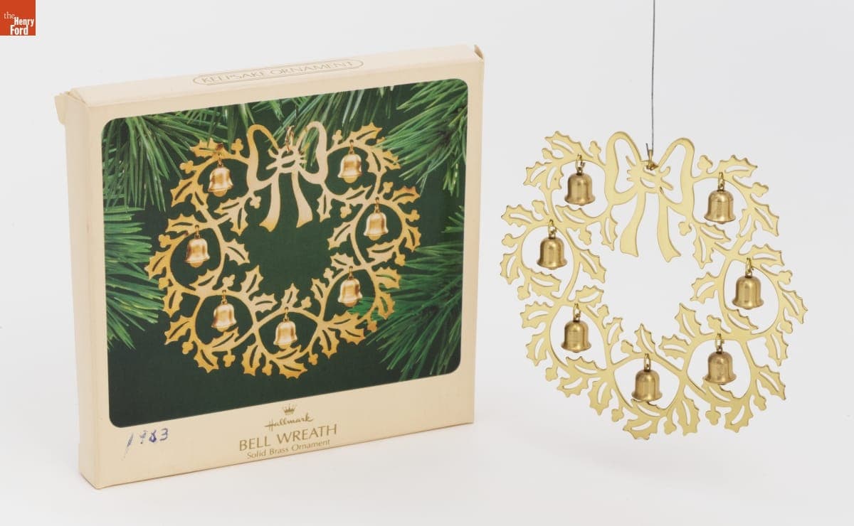 Hallmark "Bell Wreath" Christmas Ornament, 1983