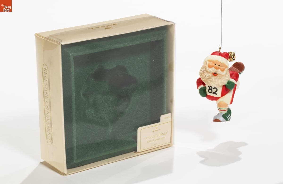 Hallmark "Jogging Santa" Christmas Ornament, 1982