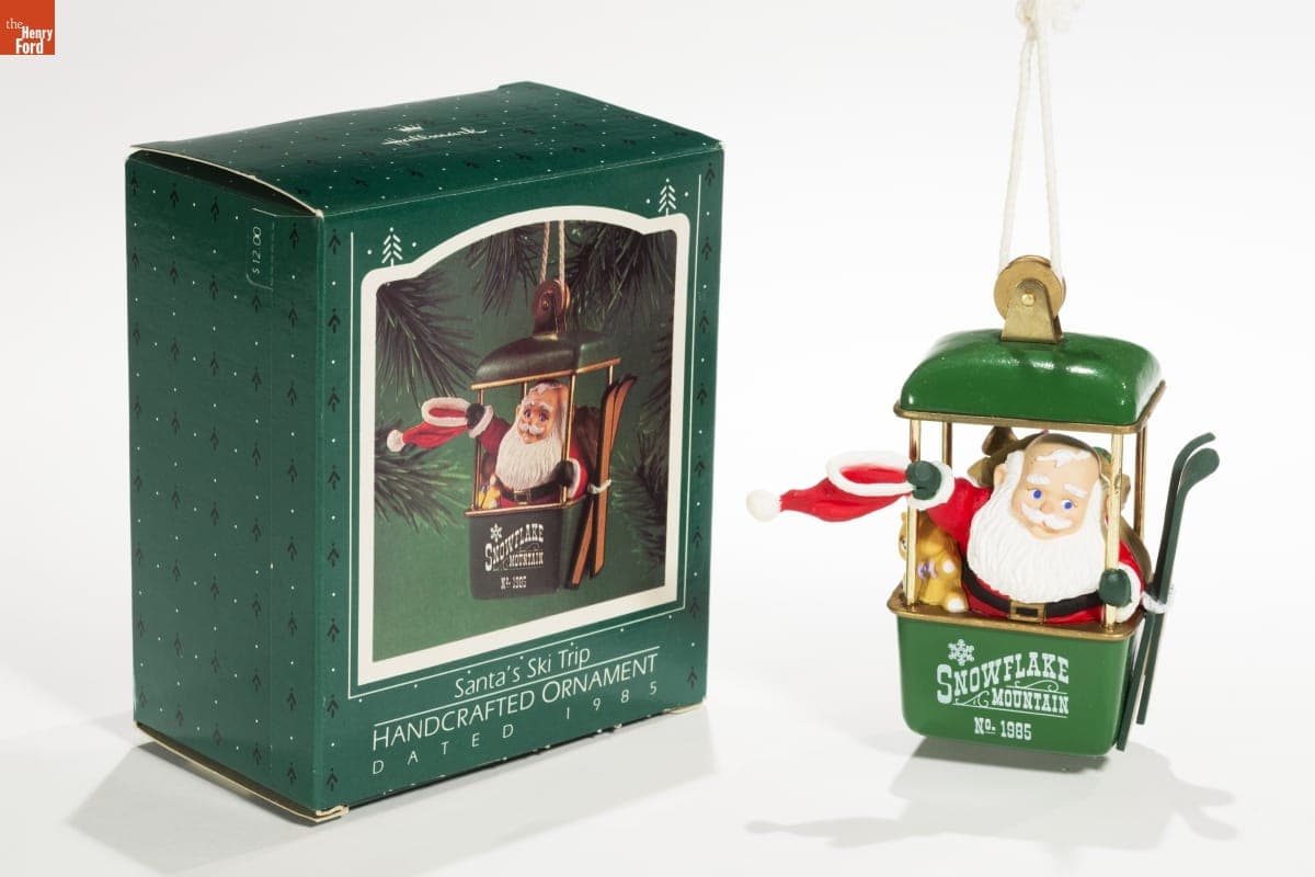 Hallmark "Santa's Ski Trip" Christmas Ornament, 1985