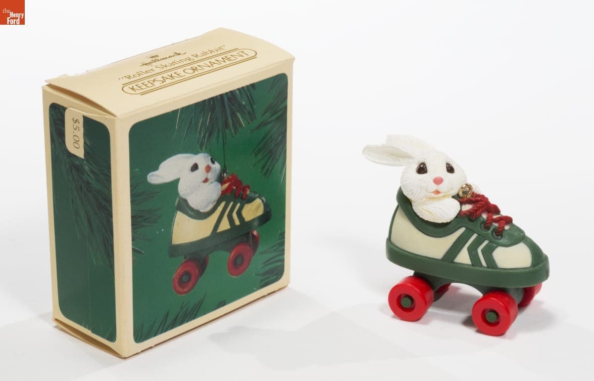 Hallmark "Roller Skating Rabbit" Christmas Ornament, 1984