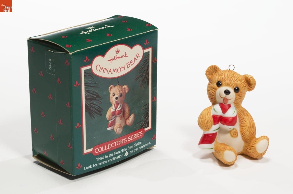 Hallmark "Porcelain Bear Series: Cinnamon Bear" Christmas Ornament, 1985