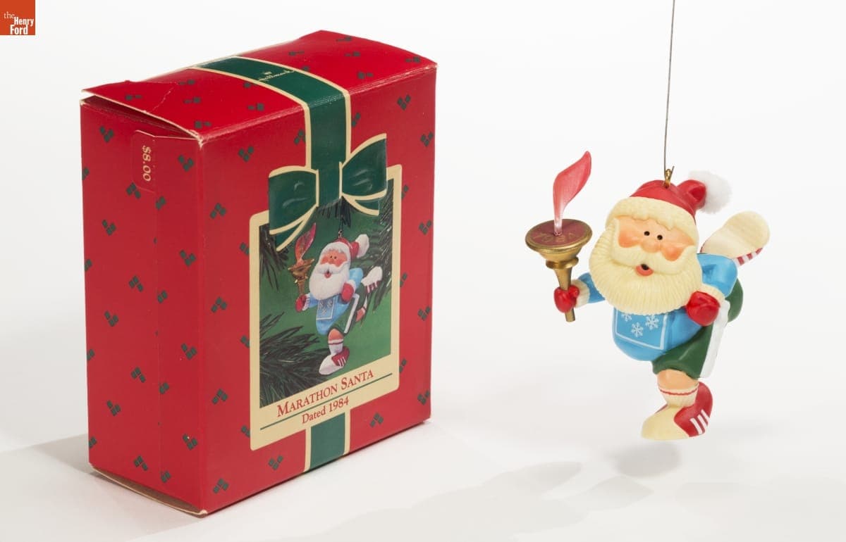 Hallmark "Marathon Santa" Christmas Ornament, 1984