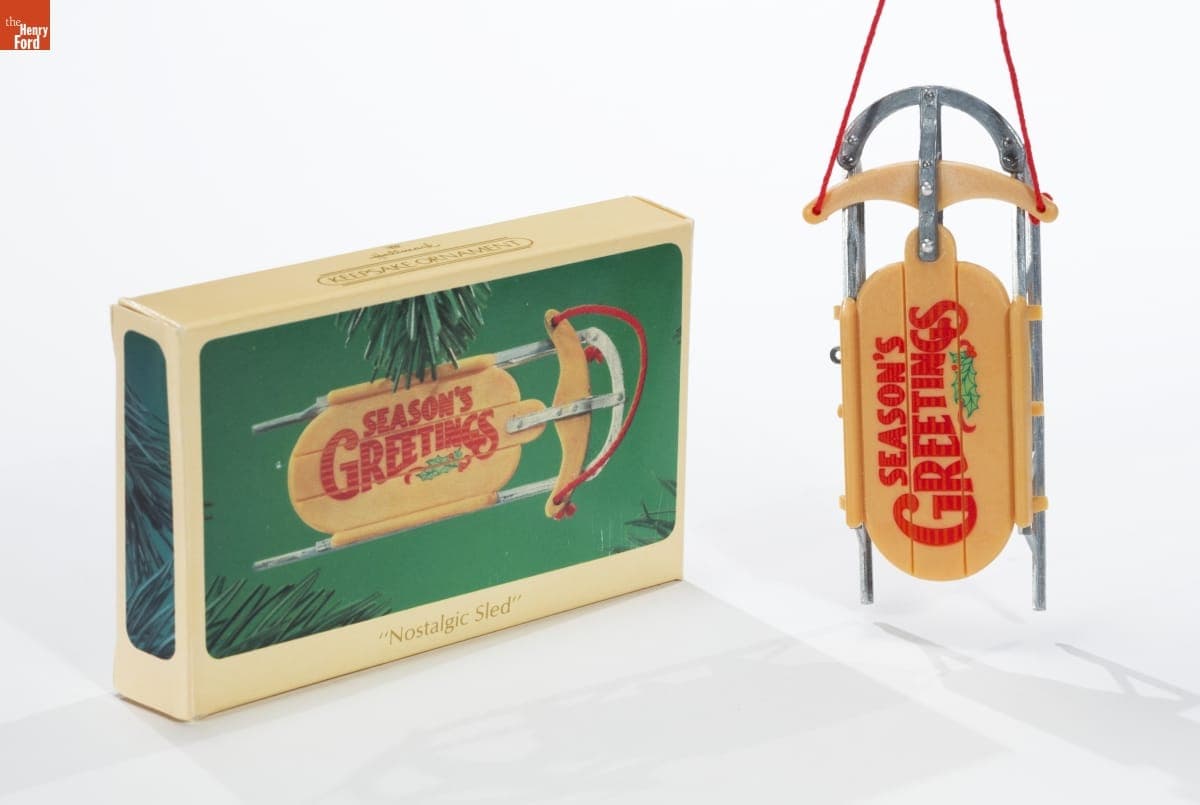 Hallmark "Nostalgic Sled" Christmas Ornament, 1984