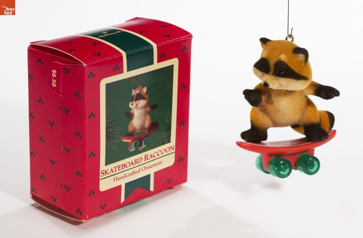 Hallmark "Skateboard Raccoon" Christmas Ornament, 1985