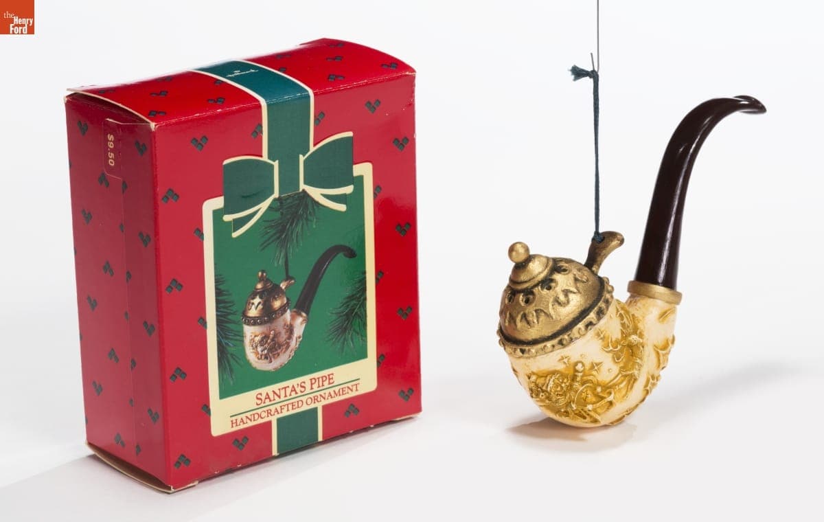 Hallmark "Santa Pipe" Christmas Ornament, 1985
