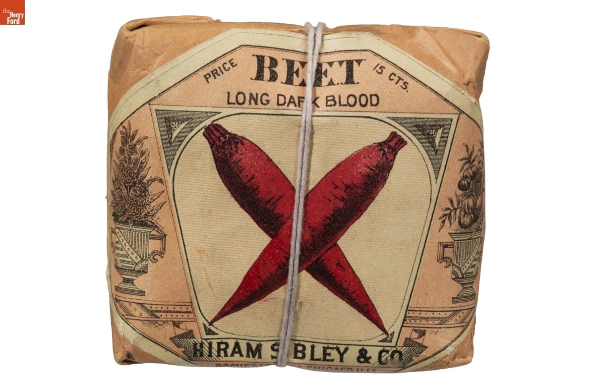 Hiram Sibley & Co. "Beet Long Dark Blood" Seed Packet, Used in the C.W. Barnes Store, 1882-1888