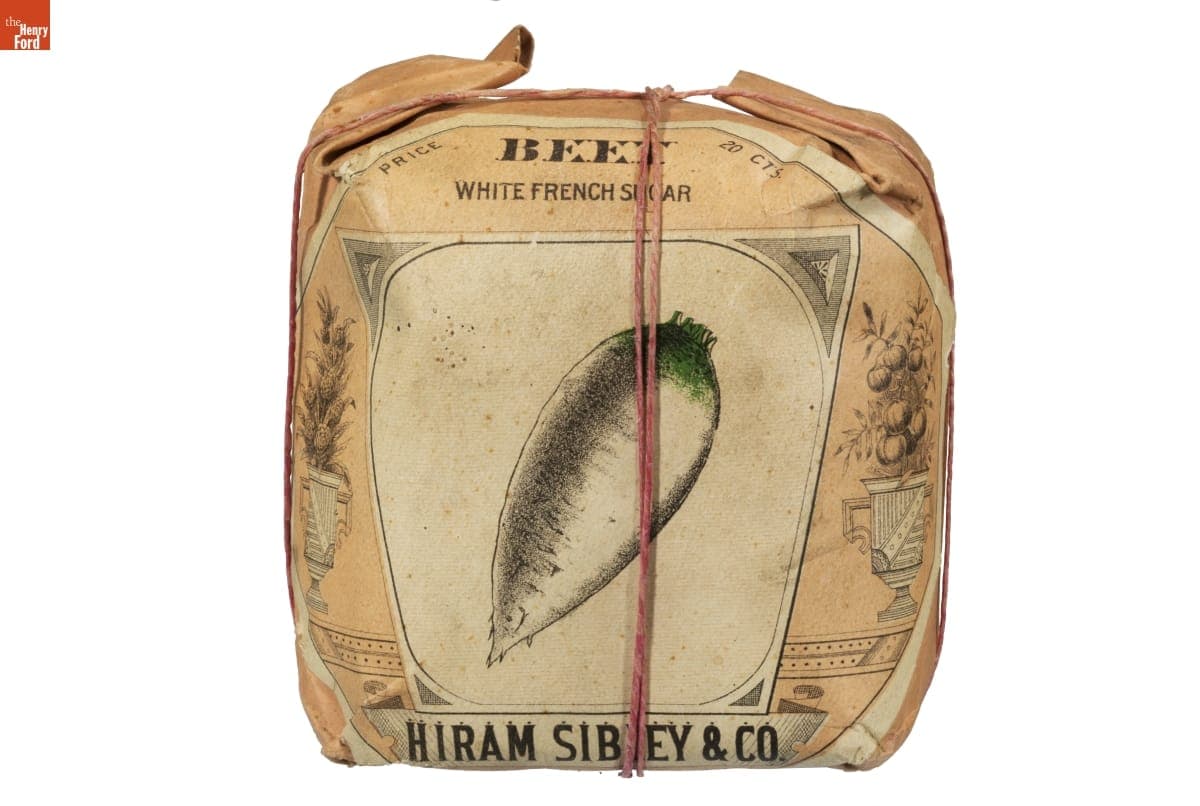 Hiram Sibley & Co. "Beet White French Sugar" Seed Packet, Used in the C.W. Barnes Store, 1882-1888