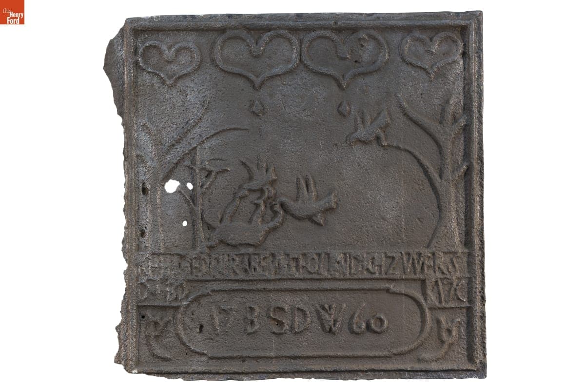 Stove Plate, "Elijah and the Ravens of BSDW", 1760