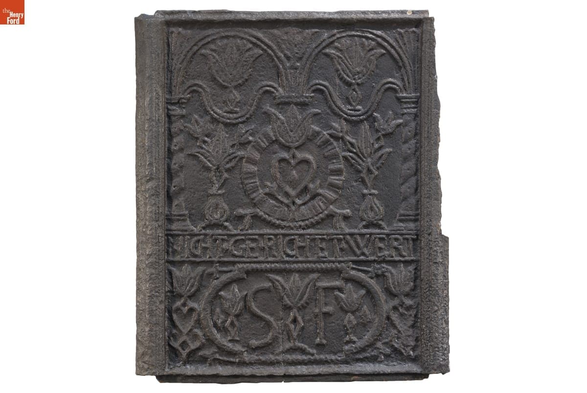 Stove Plate, "Judge Not of S.F.," circa 1750